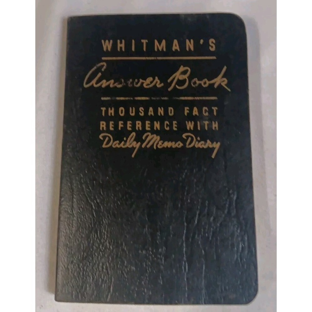 Vtg 1938 Whitman's Answer Book Thousand Fact Reference Daily Memo Diary READ - Picture 1 of 9
